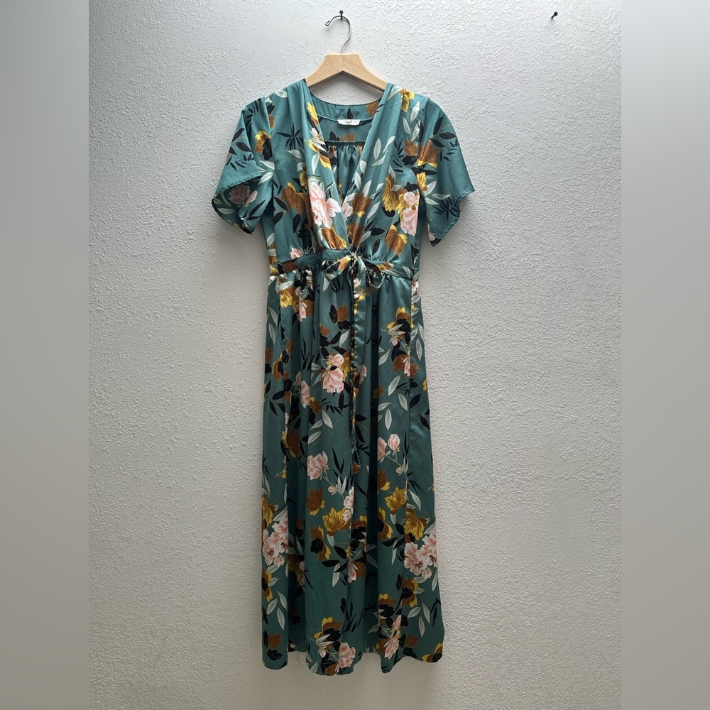Floral Maxi Wrap Dress